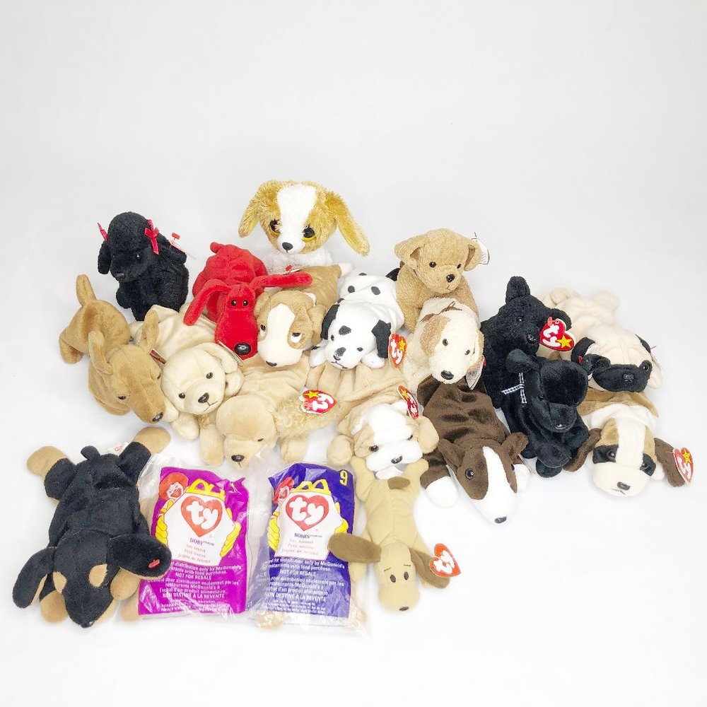 Ty Beanie Babies and Teenie Dogs Lot of 20 Bundle